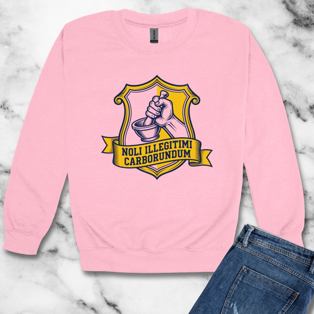 Don't Let the Bastards Grind You Down Latin Quote Unisex Heavy Crewneck Sweatshirt
