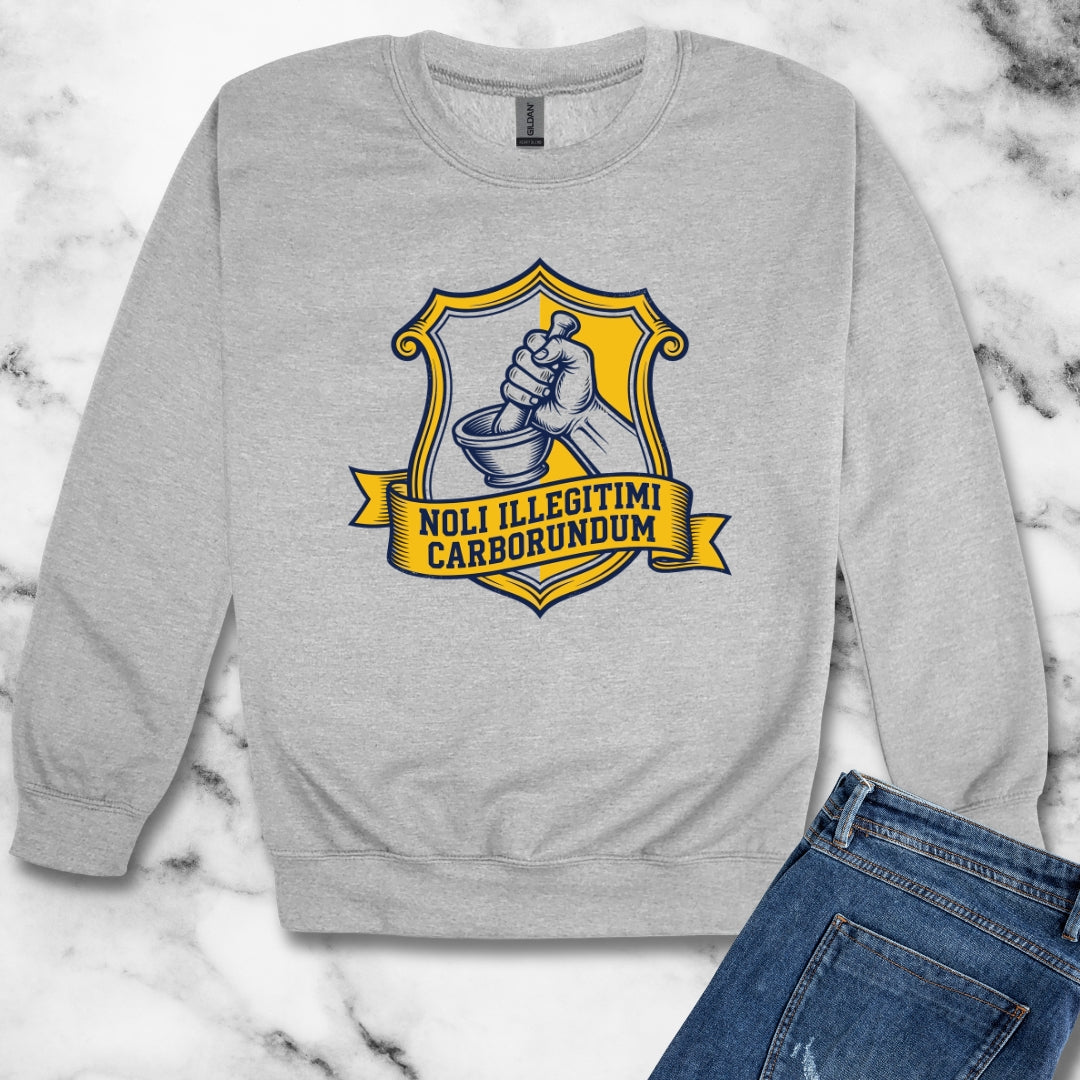 Don't Let the Bastards Grind You Down Latin Quote Unisex Heavy Crewneck Sweatshirt