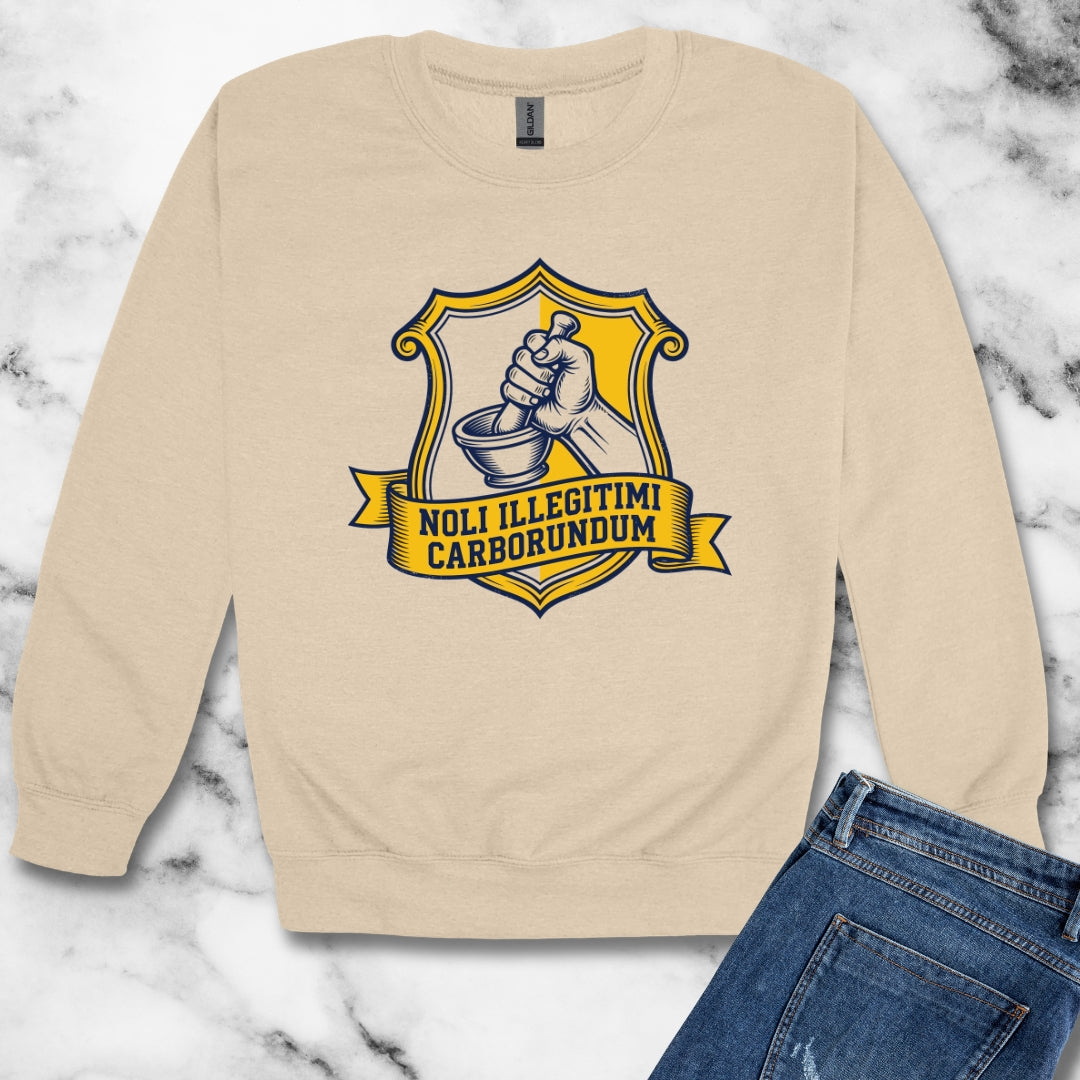 Don't Let the Bastards Grind You Down Latin Quote Unisex Heavy Crewneck Sweatshirt