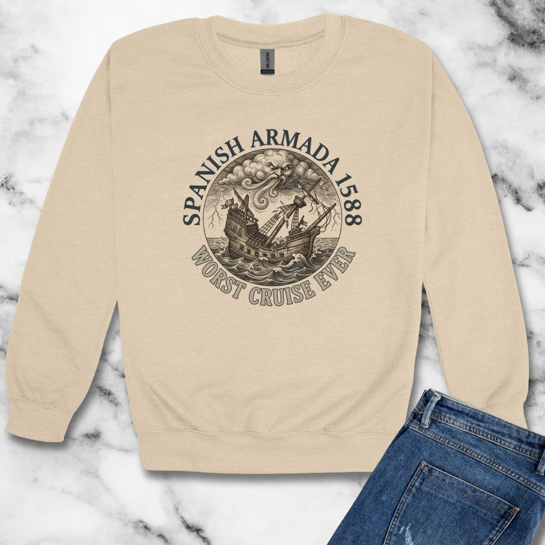 Spanish Armada Worst Cruise Ever Unisex Heavy Crewneck Sweatshirt
