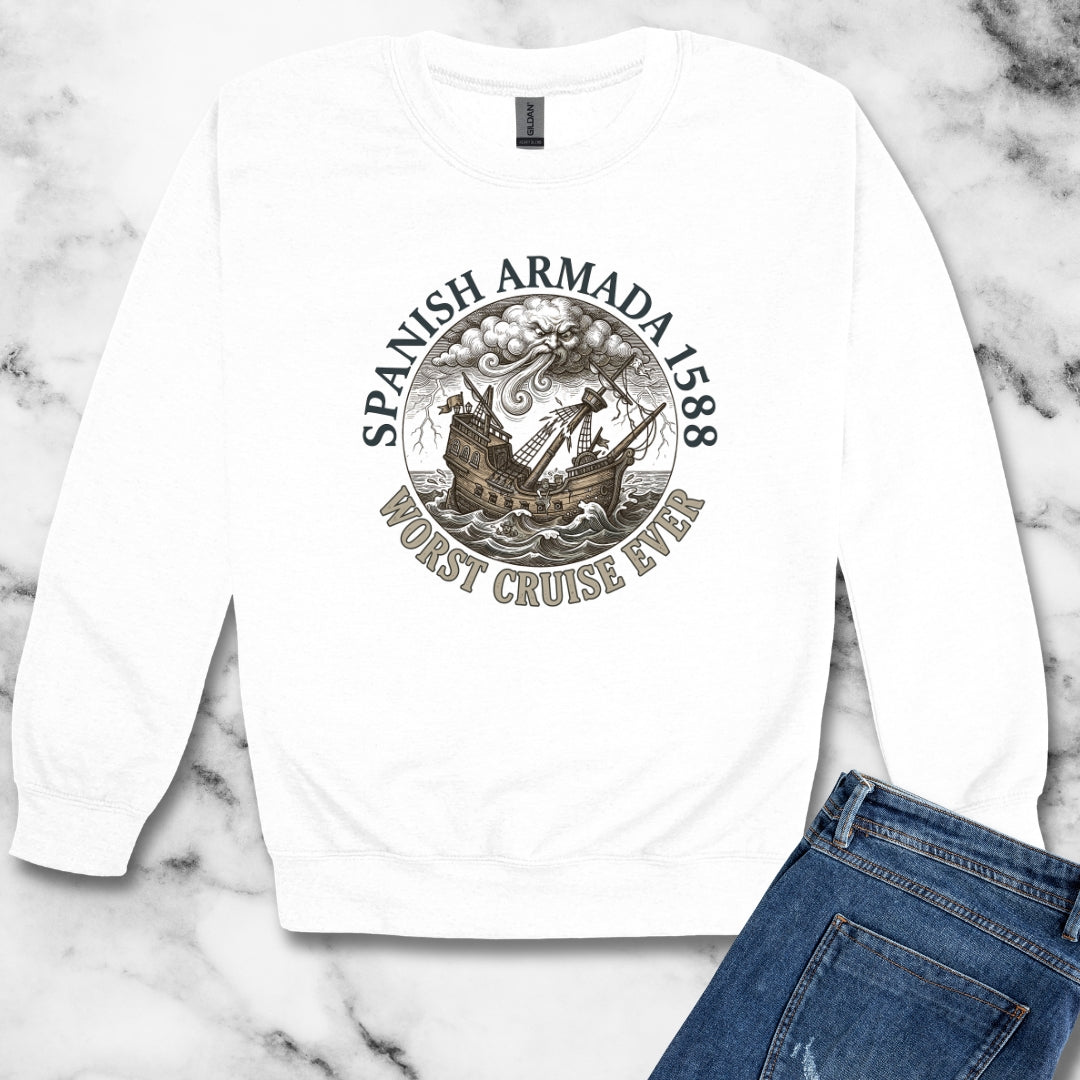 Spanish Armada Worst Cruise Ever Unisex Heavy Crewneck Sweatshirt