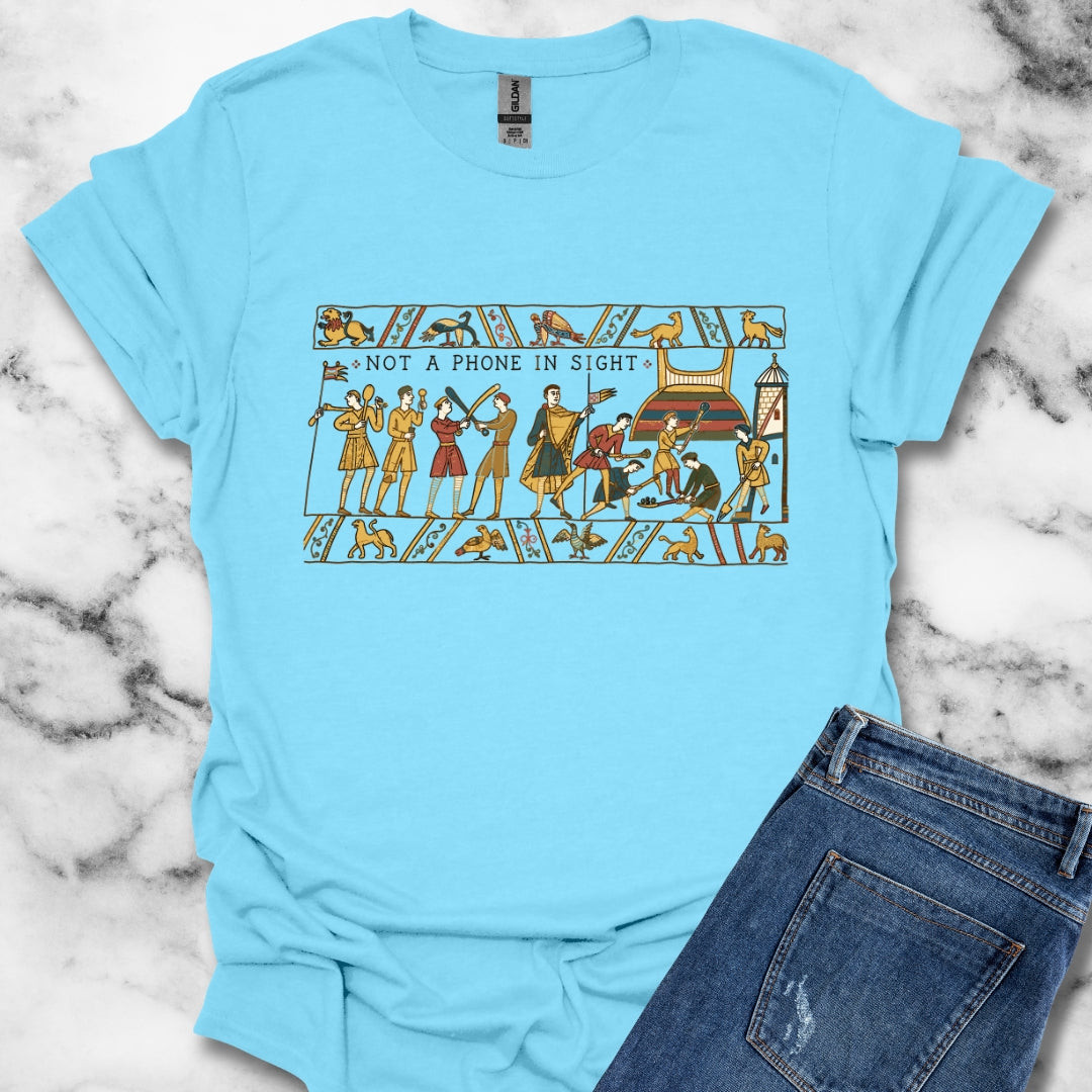 Bayeux Tapestry Not a Phone in Sight T-Shirt