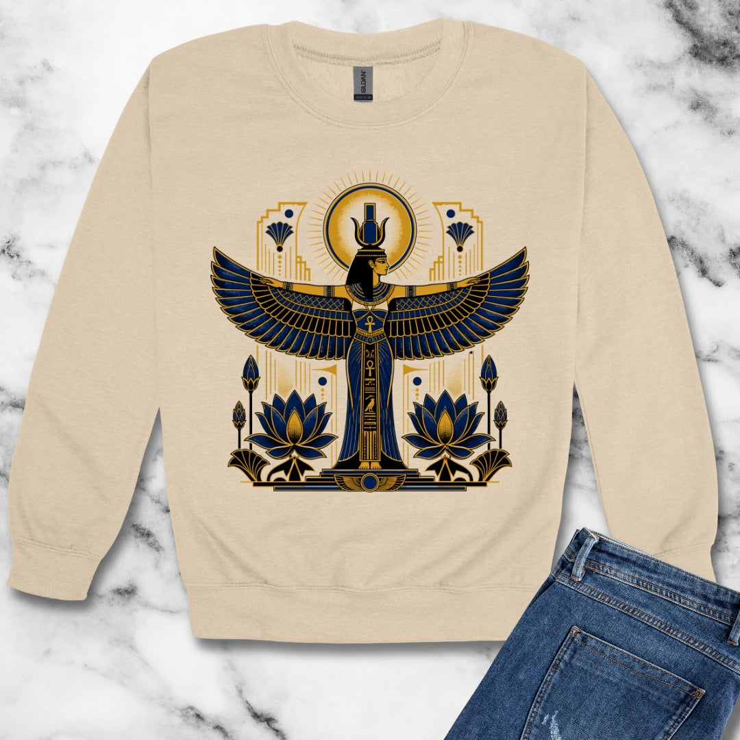 Art Deco Isis Unisex Heavy Crewneck Sweatshirt