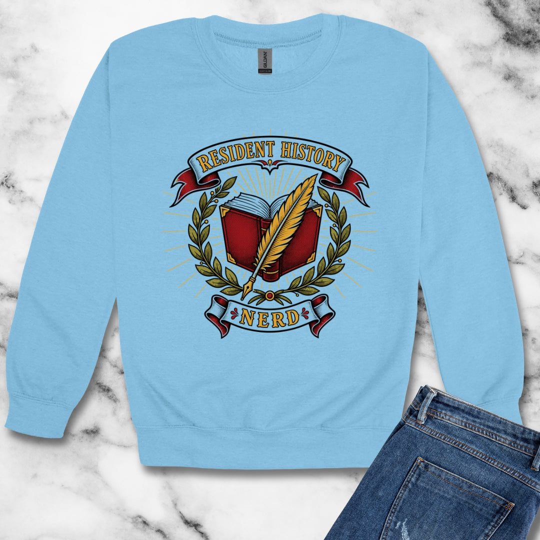 Resident History Nerd Unisex Heavy Crewneck Sweatshirt