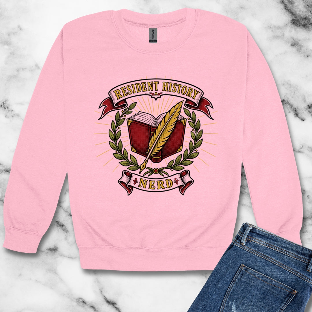 Resident History Nerd Unisex Heavy Crewneck Sweatshirt