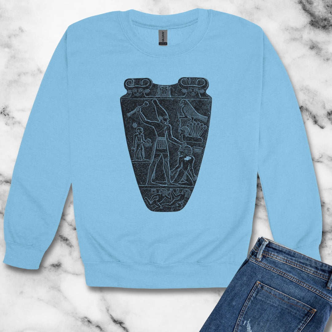 Egyptian Narmer Palette Unisex Heavy Crewneck Sweatshirt