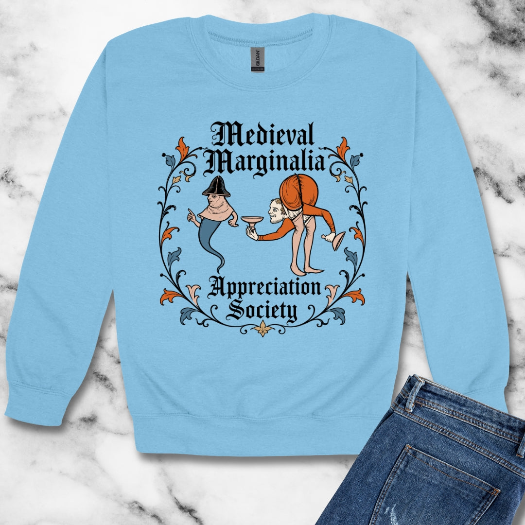 Medieval Marginalia Appreciation Society Men Unisex Heavy Crewneck Sweatshirt