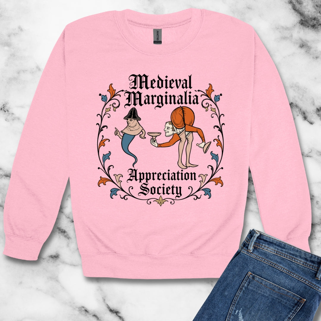 Medieval Marginalia Appreciation Society Men Unisex Heavy Crewneck Sweatshirt