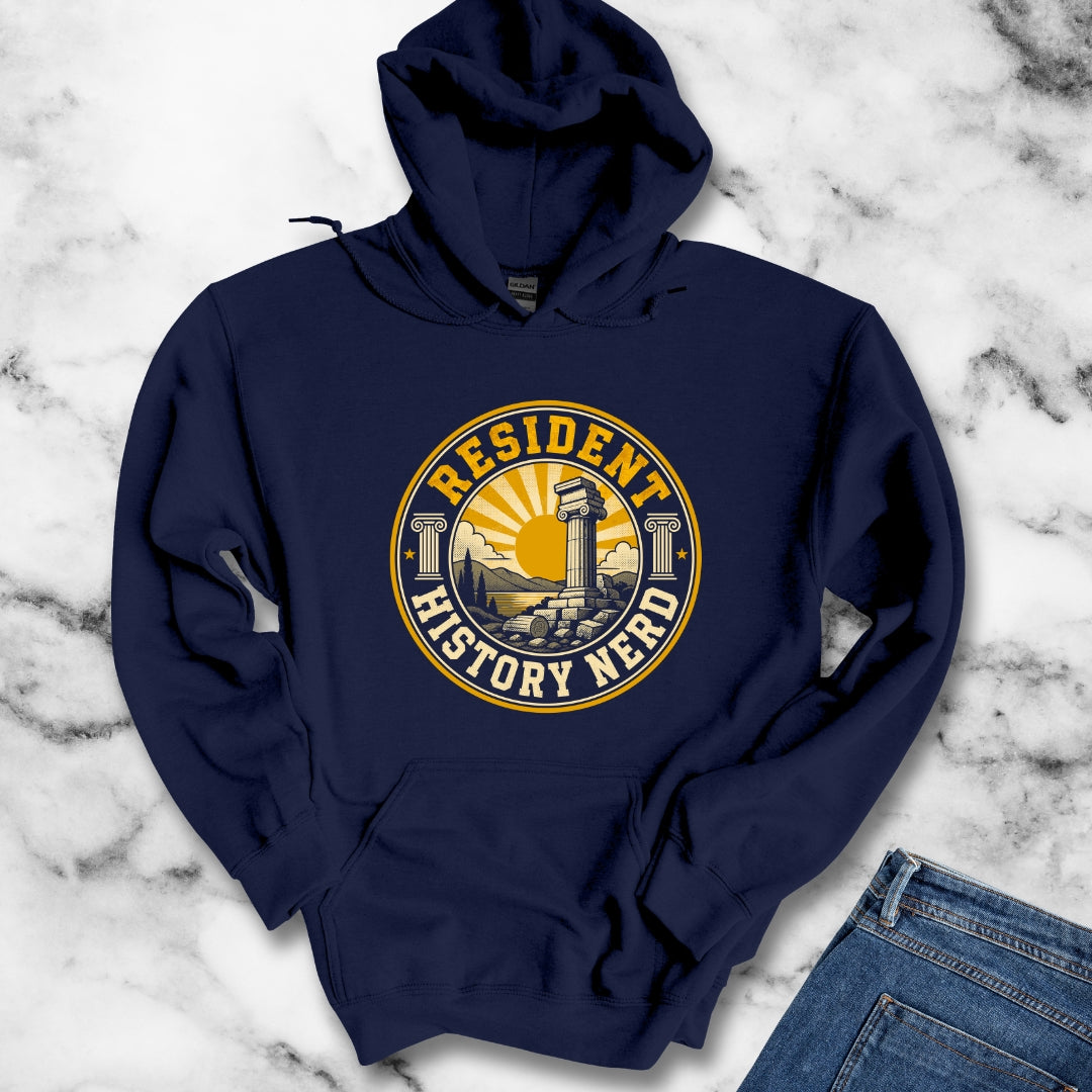 Resident History Nerd Badge Style Hoodie