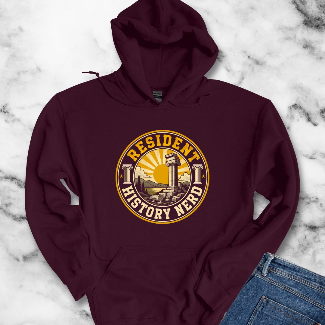 Resident History Nerd Badge Style Hoodie