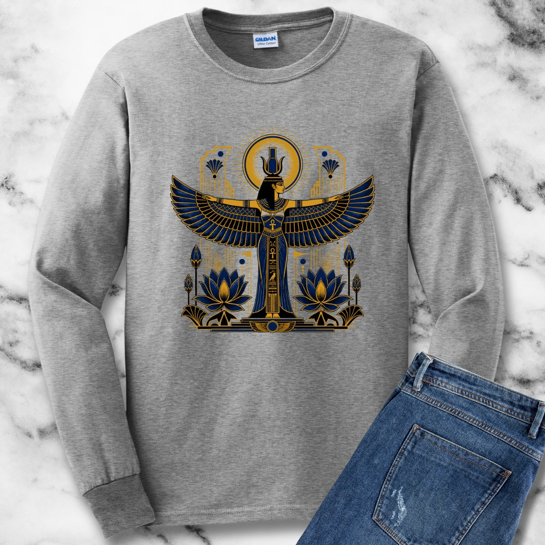 Art Deco Isis Unisex Long Sleeve Tee