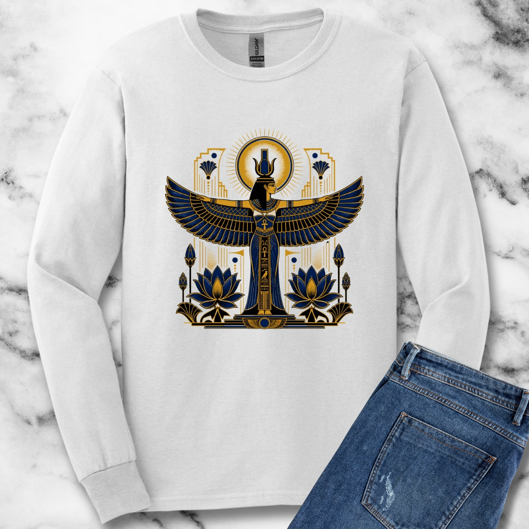 Art Deco Isis Unisex Long Sleeve Tee