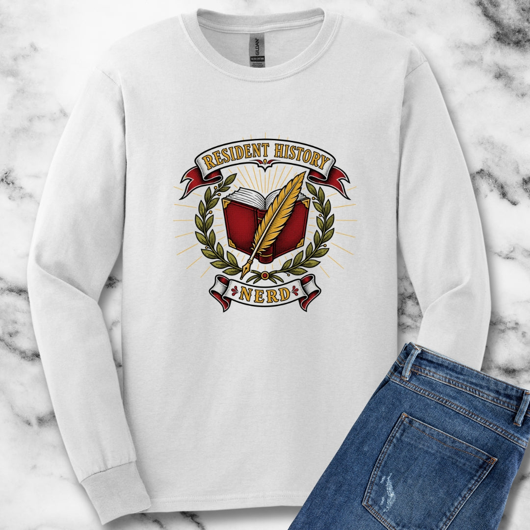 Resident History Nerd Unisex Long Sleeve Tee