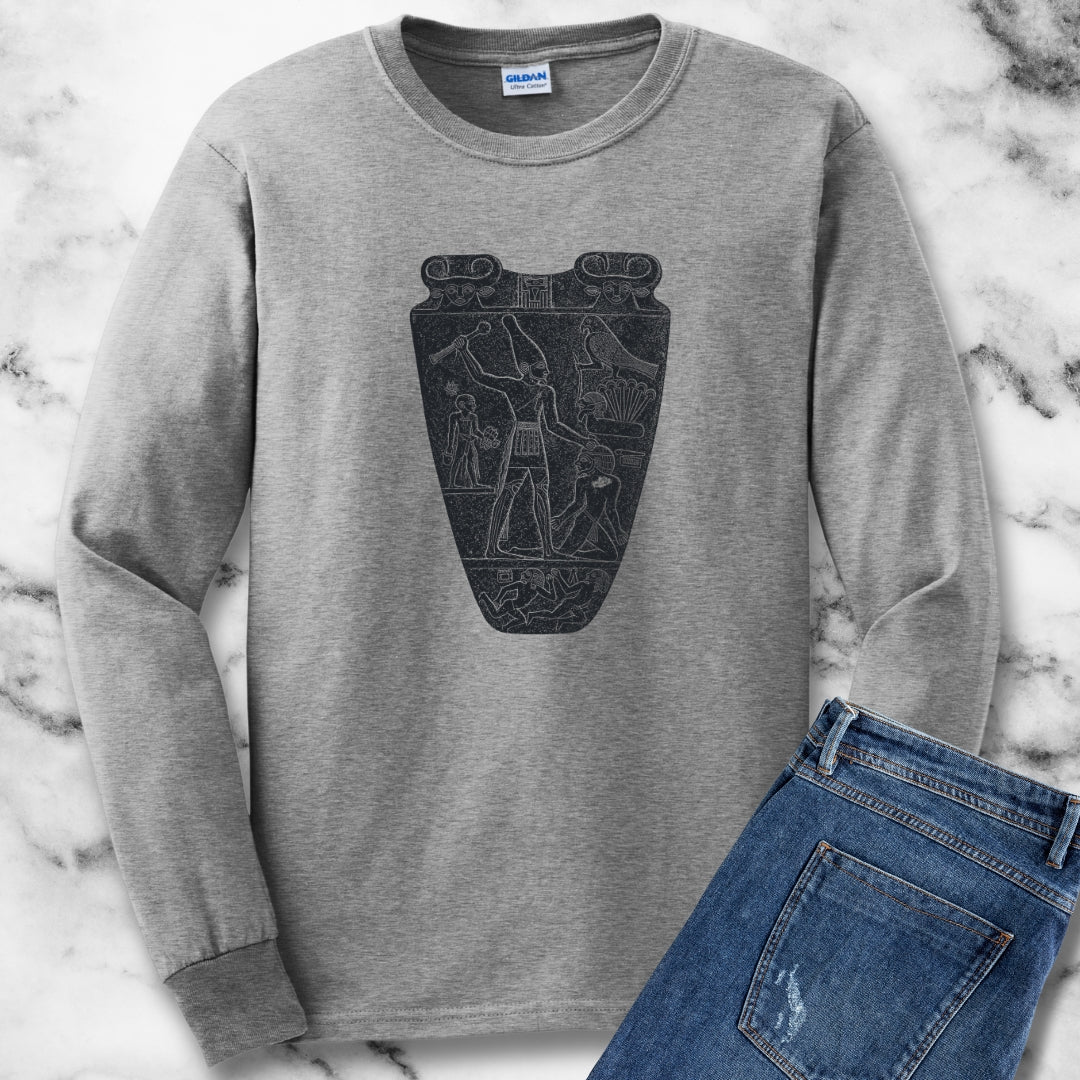 Egyptian Narmer Palette Unisex Long Sleeve Tee
