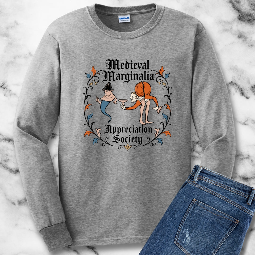 Medieval Marginalia Appreciation Society Men Unisex Long Sleeve Tee