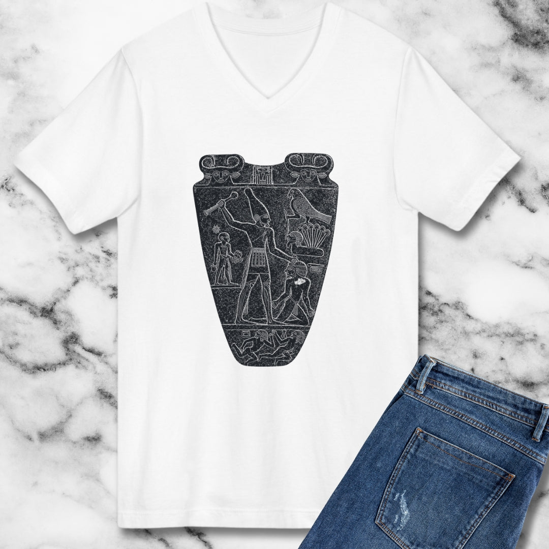 Egyptian Narmer Palette V-neck