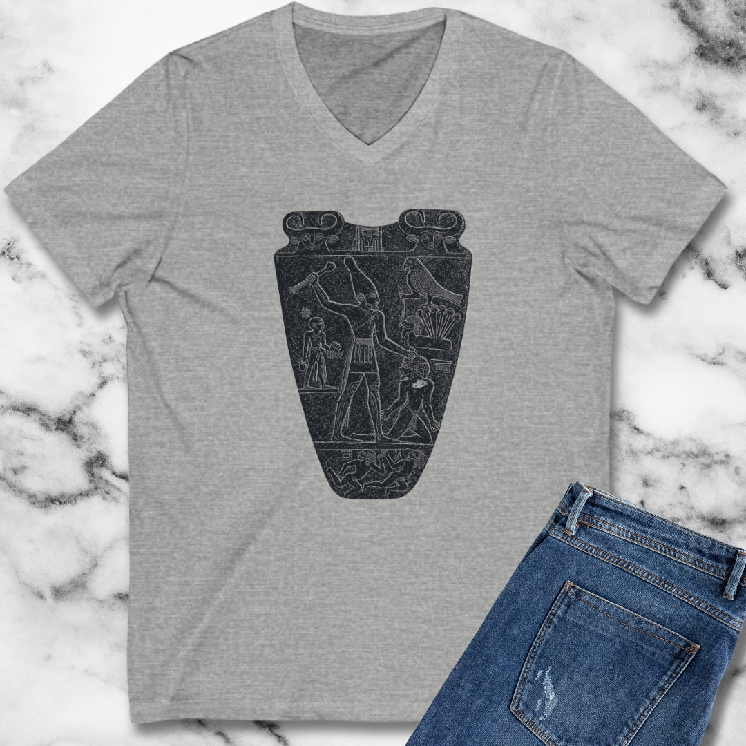Egyptian Narmer Palette V-neck