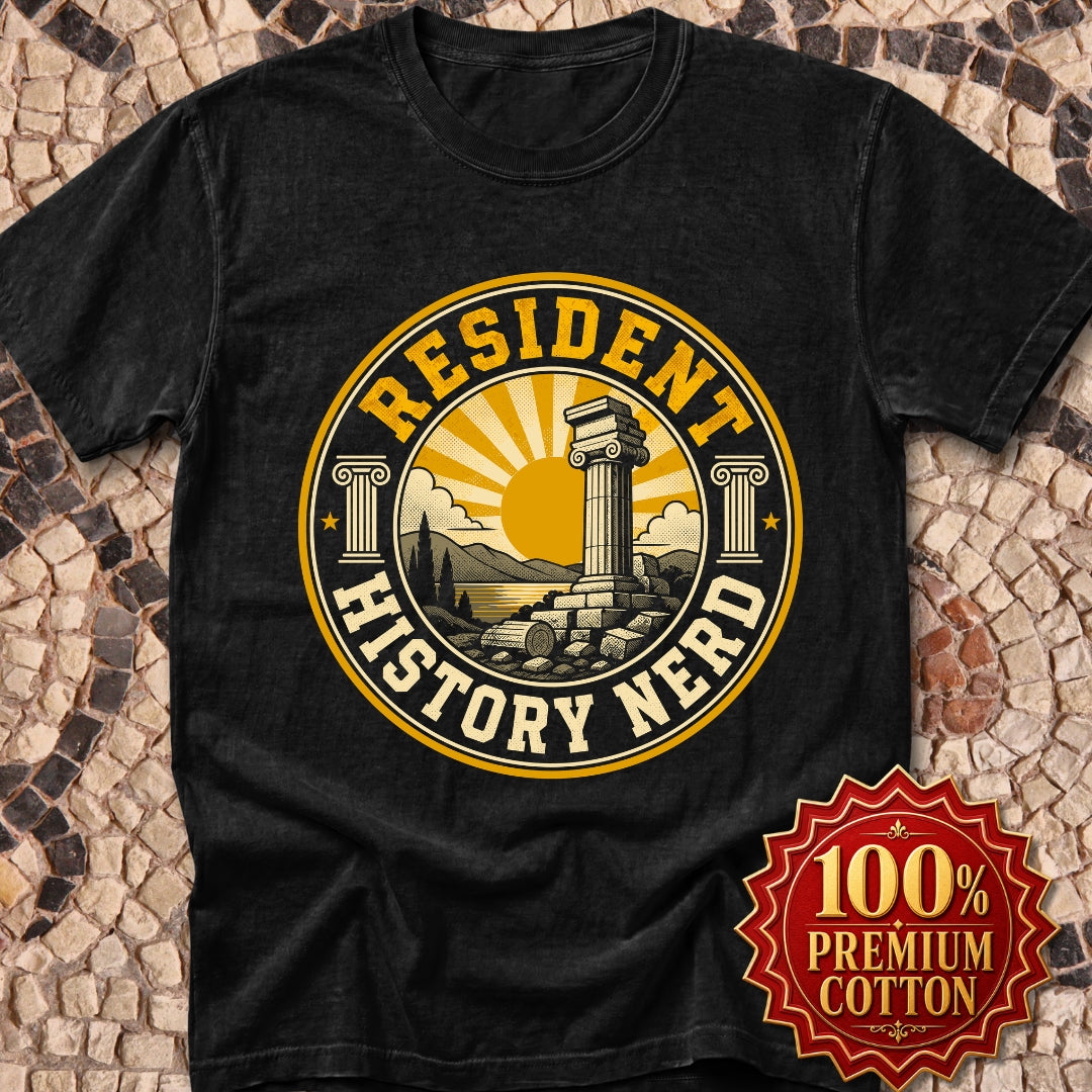 Resident History Nerd Badge Style Premium Tee
