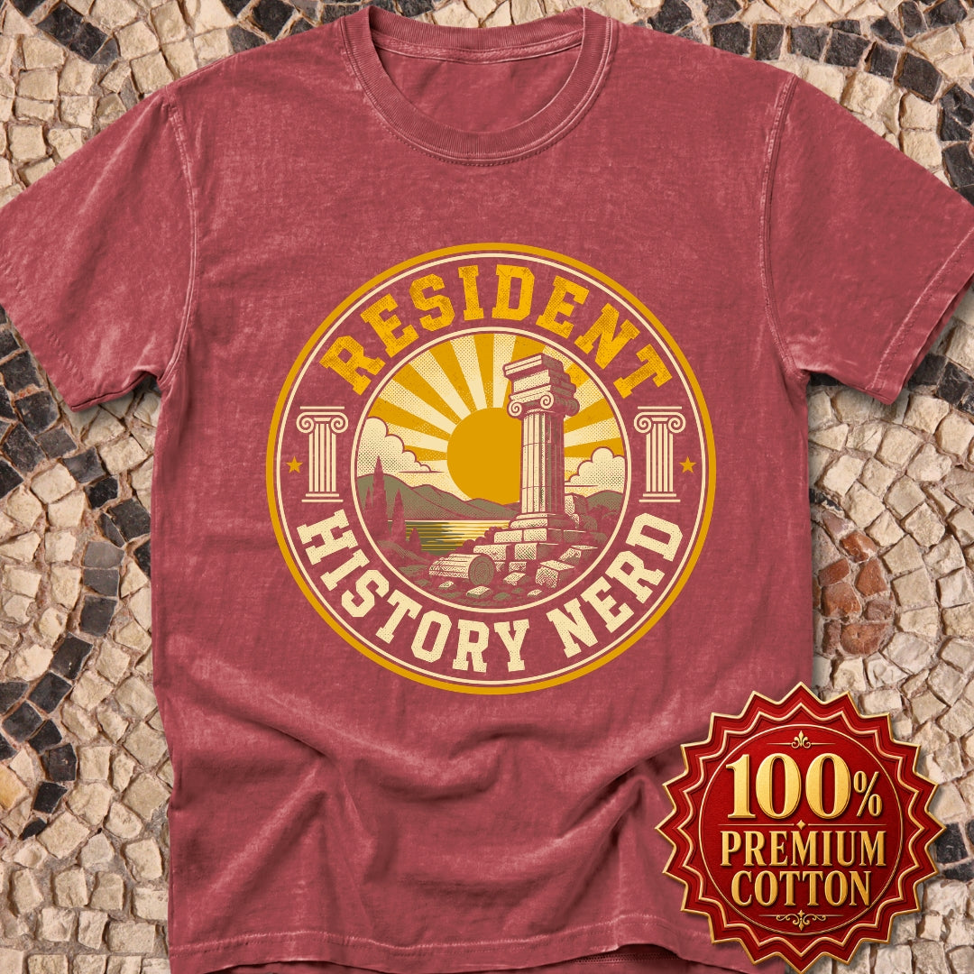 Resident History Nerd Badge Style Premium Tee
