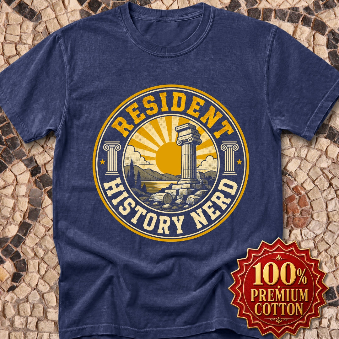 Resident History Nerd Badge Style Premium Tee