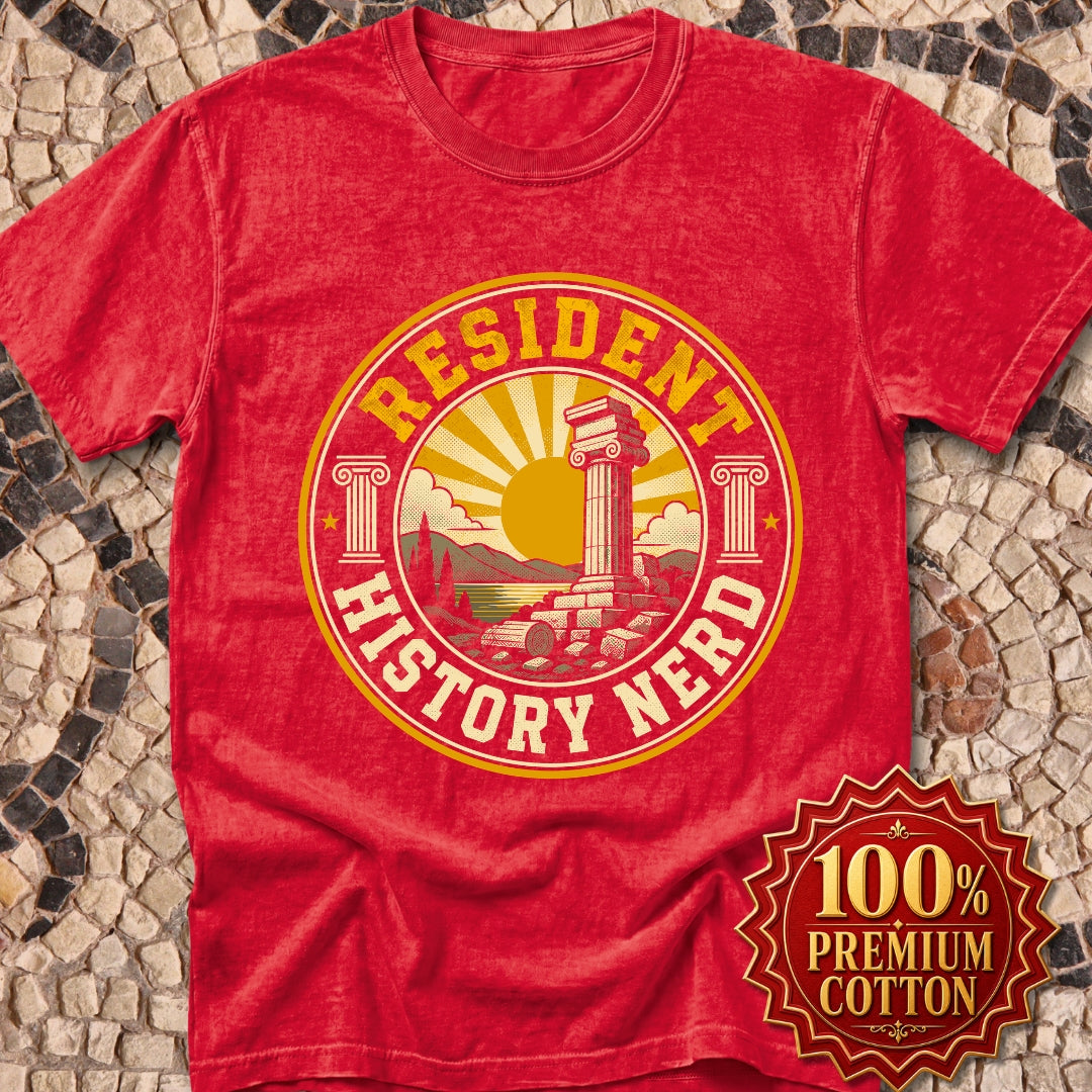 Resident History Nerd Badge Style Premium Tee