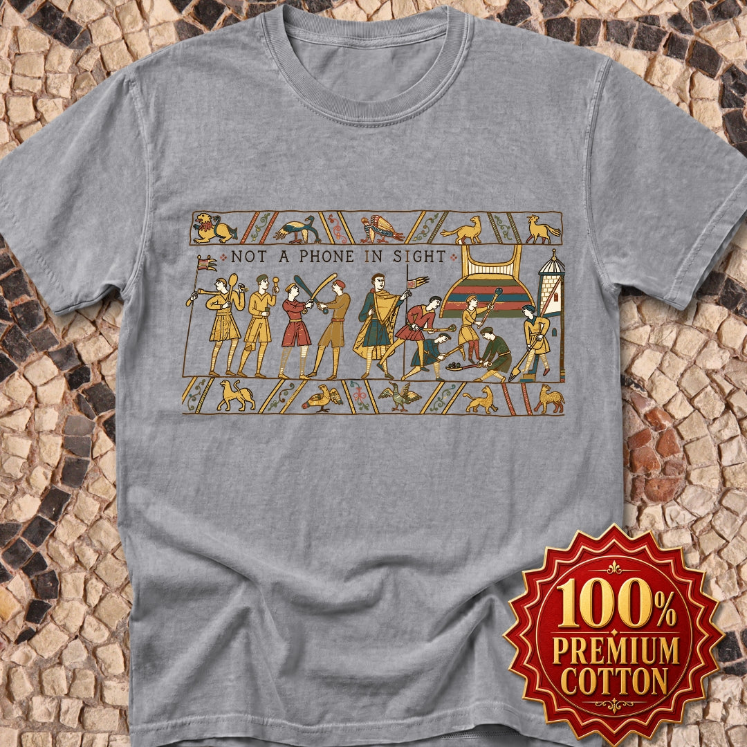 Bayeux Tapestry Not a Phone in Sight Premium Tee