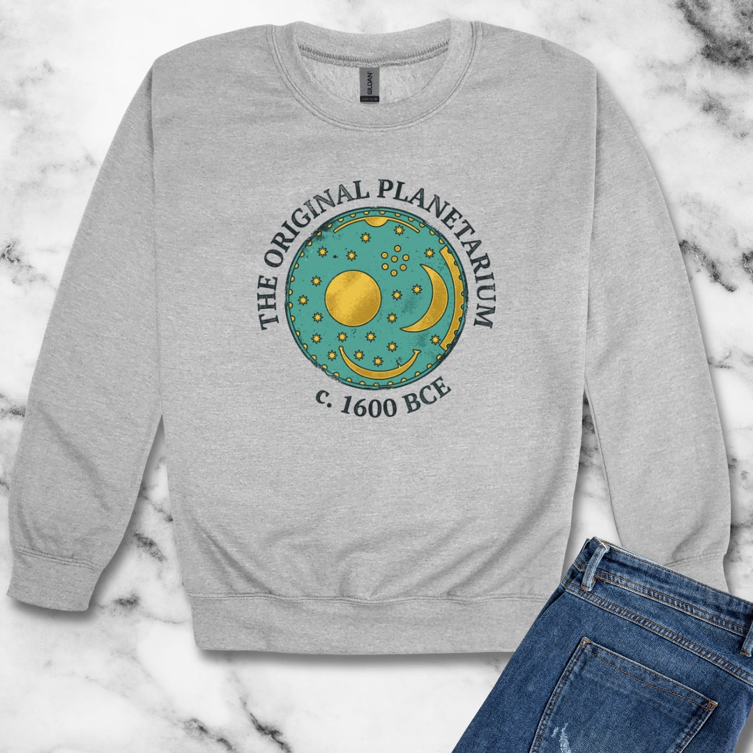 Nebra Sky Disc Original Planetarium Unisex Heavy Crewneck Sweatshirt