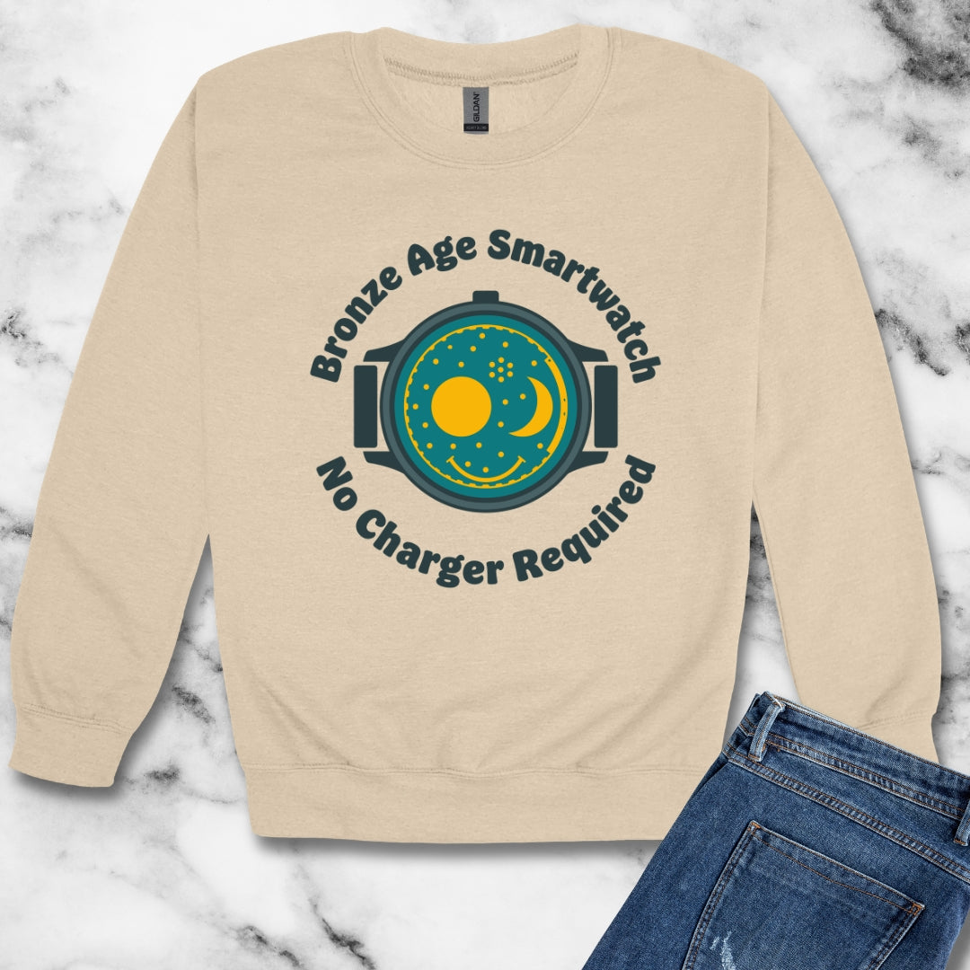 Nebra Sky Disc Original Smartwatch Unisex Heavy Crewneck Sweatshirt