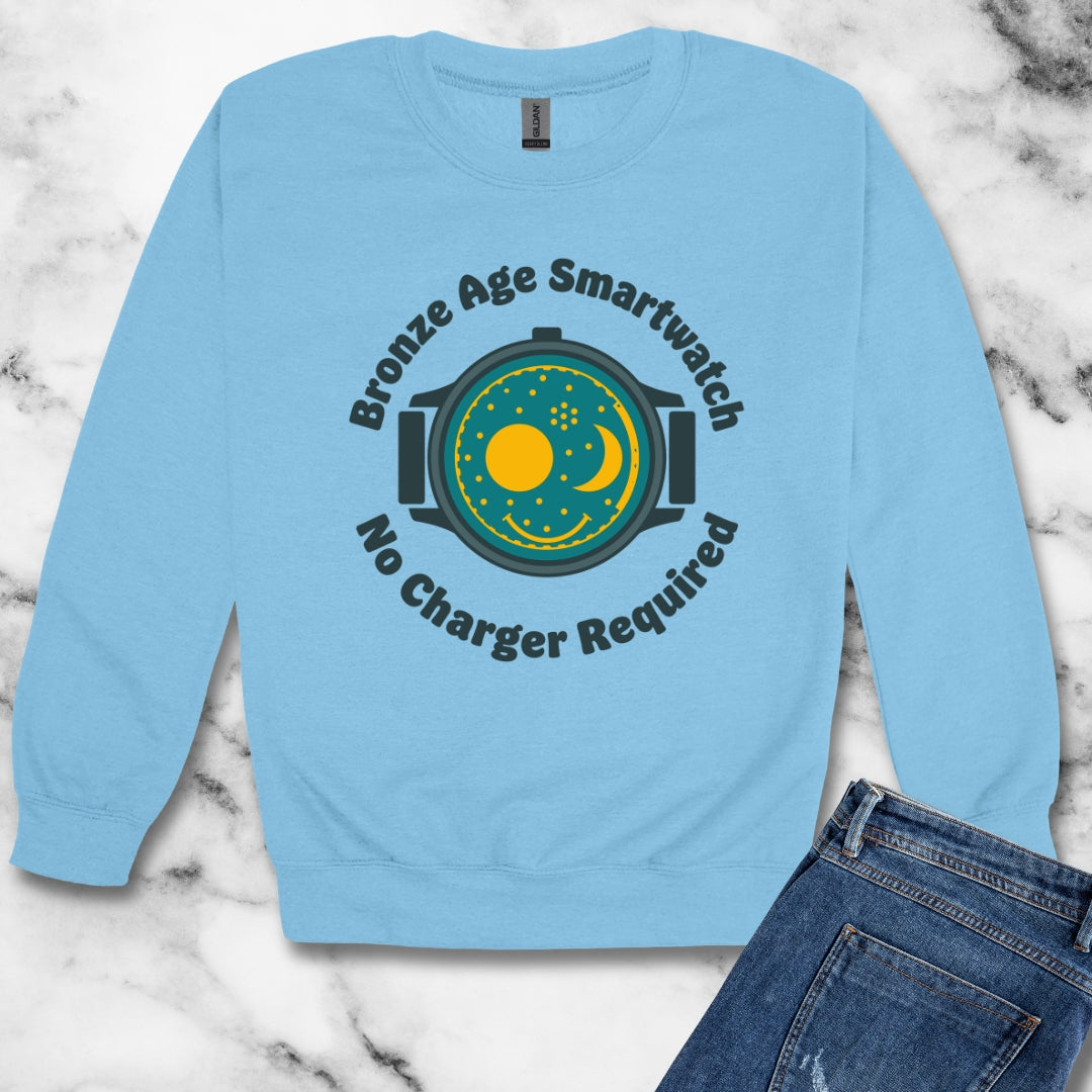Nebra Sky Disc Original Smartwatch Unisex Heavy Crewneck Sweatshirt