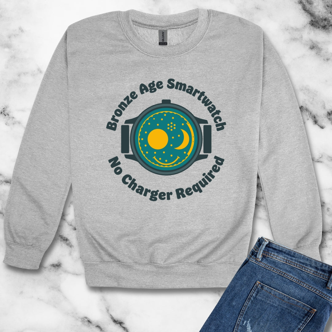 Nebra Sky Disc Original Smartwatch Unisex Heavy Crewneck Sweatshirt