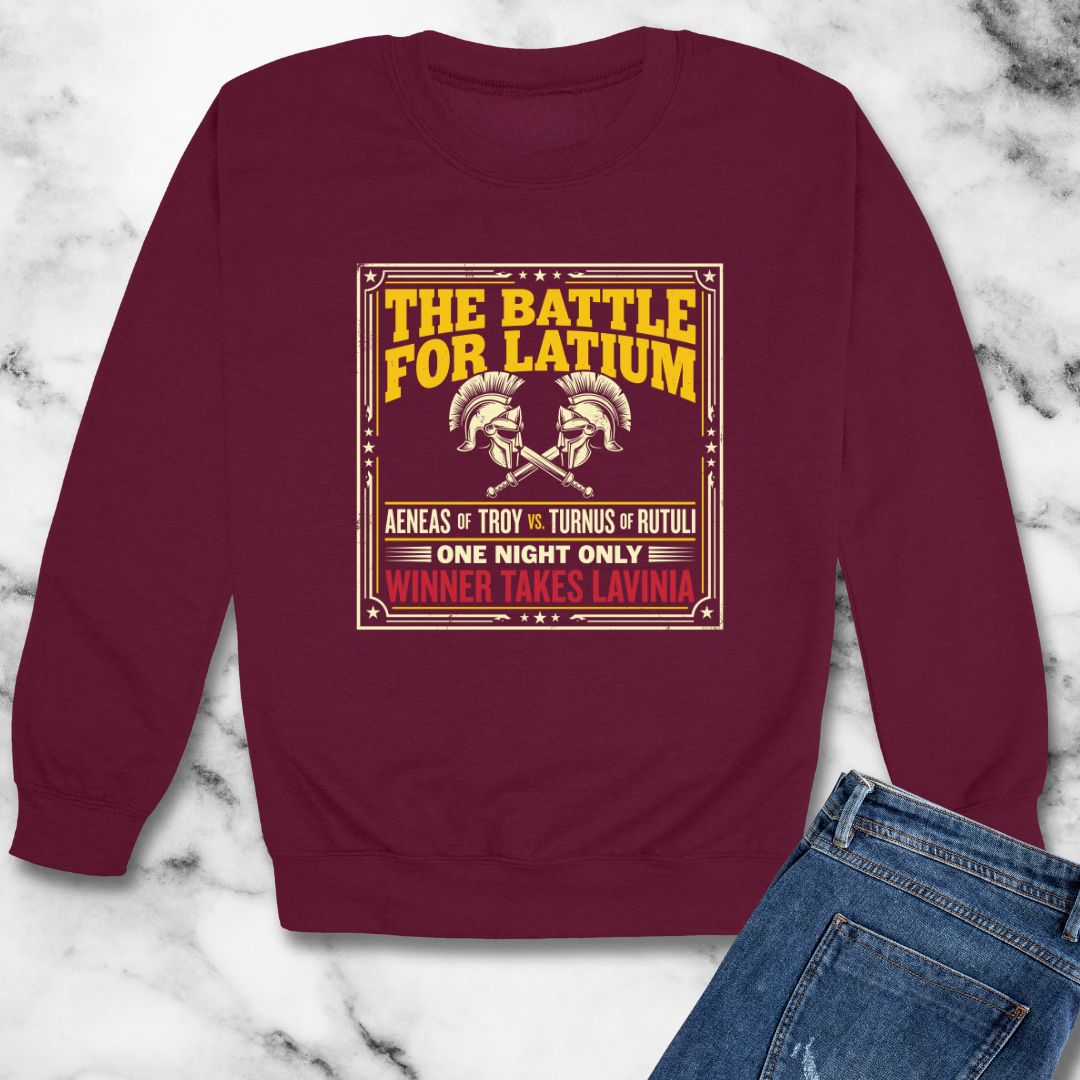 Aeneas Battle for Latium Unisex Heavy Crewneck Sweatshirt