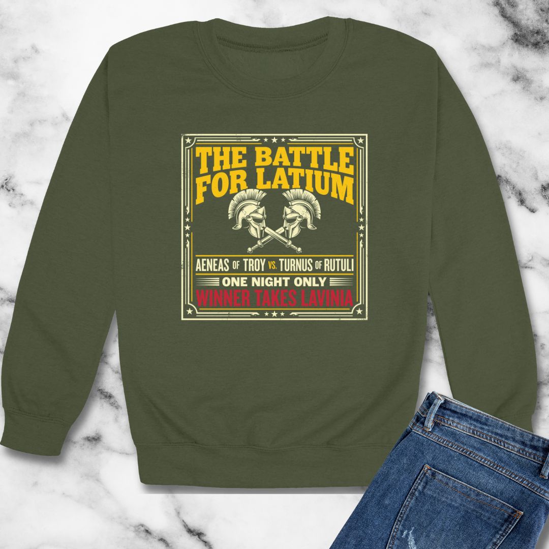Aeneas Battle for Latium Unisex Heavy Crewneck Sweatshirt