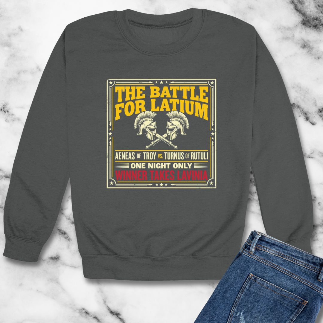 Aeneas Battle for Latium Unisex Heavy Crewneck Sweatshirt