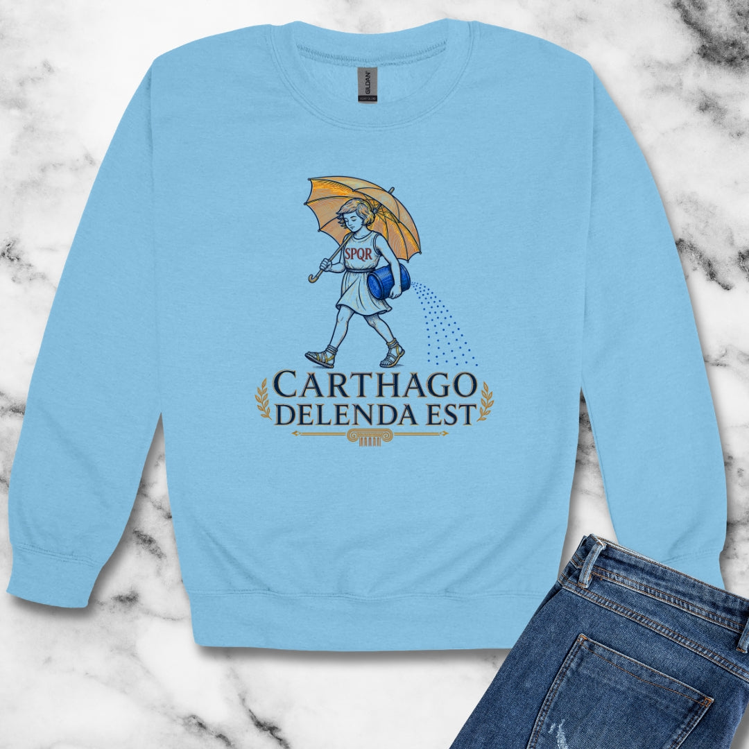 Carthago Delenda Est Morton's Salt Parody Unisex Heavy Crewneck Sweatshirt