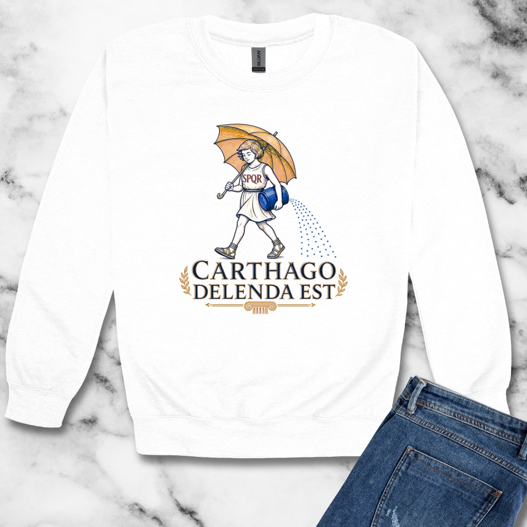 Carthago Delenda Est Morton's Salt Parody Unisex Heavy Crewneck Sweatshirt