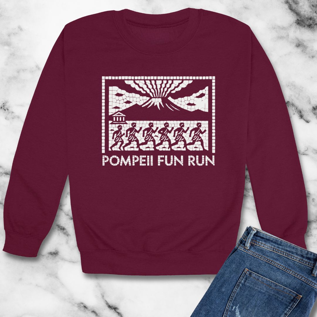 Pompeii Fun Run Mosaic Unisex Heavy Crewneck Sweatshirt