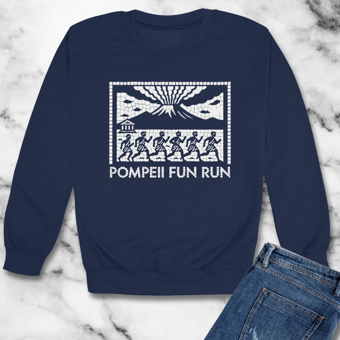 Pompeii Fun Run Mosaic Unisex Heavy Crewneck Sweatshirt