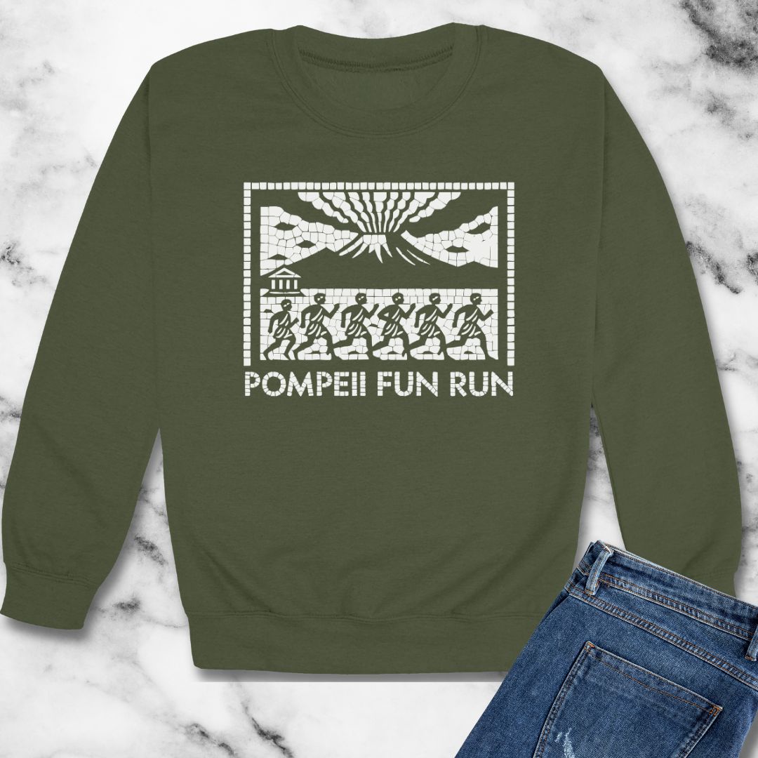 Pompeii Fun Run Mosaic Unisex Heavy Crewneck Sweatshirt