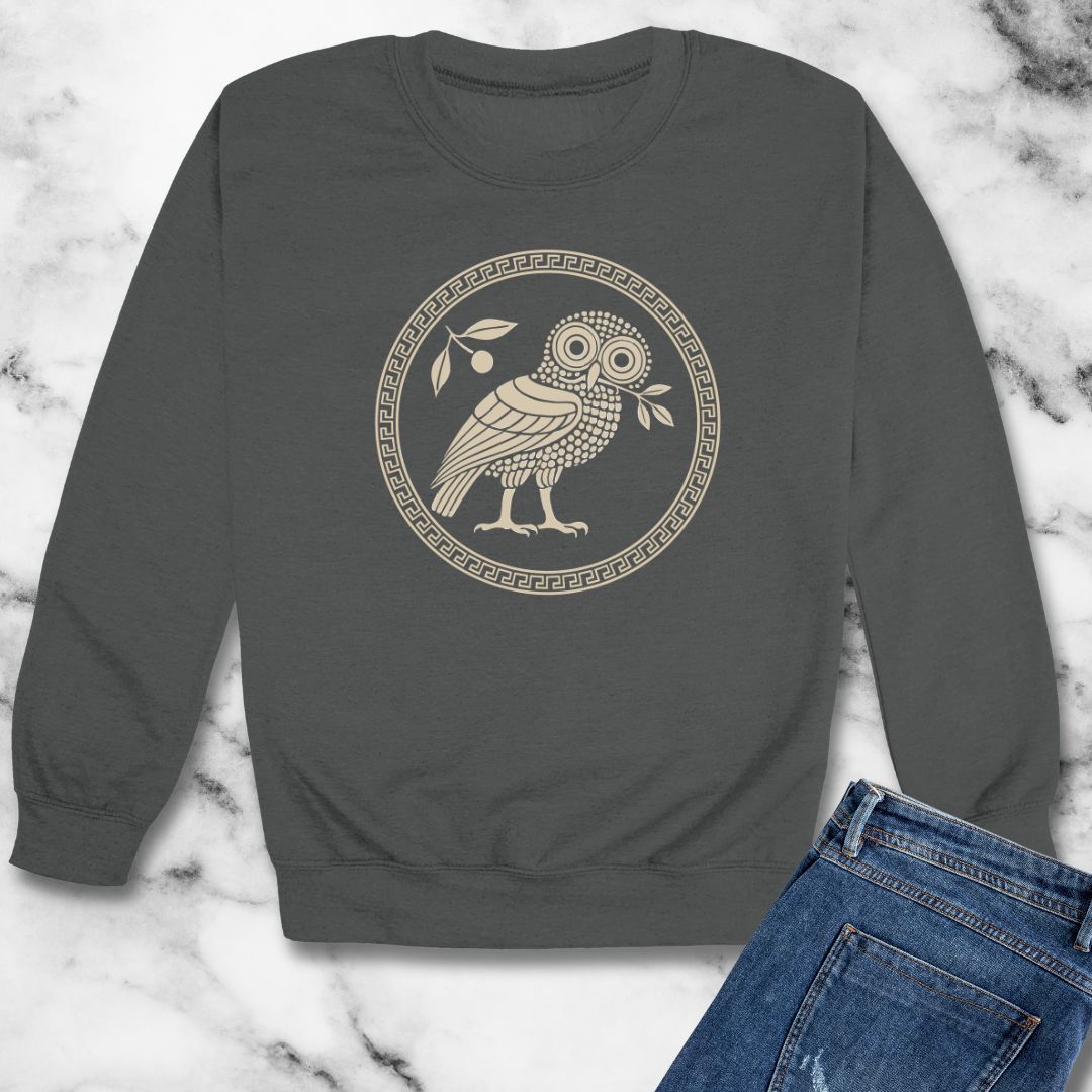 Owl of Athena Unisex Heavy Crewneck Sweatshirt