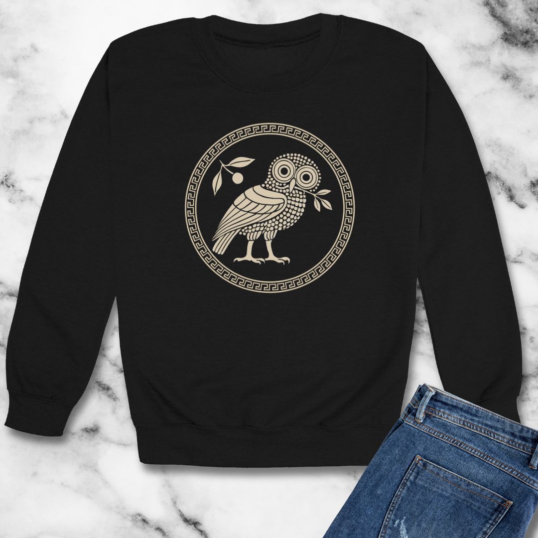 Owl of Athena Unisex Heavy Crewneck Sweatshirt