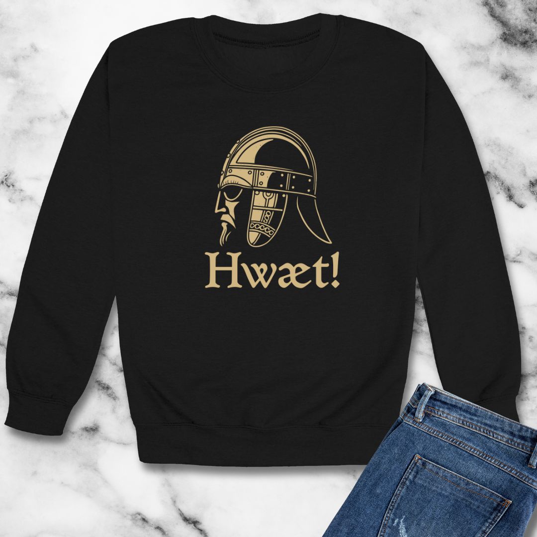 Beowulf Hwaet Listen Unisex Heavy Crewneck Sweatshirt