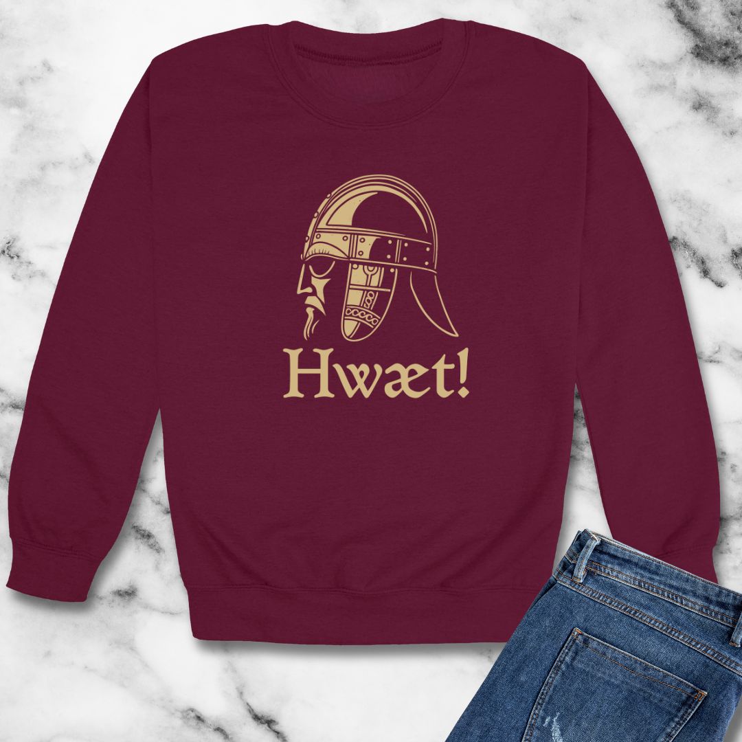 Beowulf Hwaet Listen Unisex Heavy Crewneck Sweatshirt