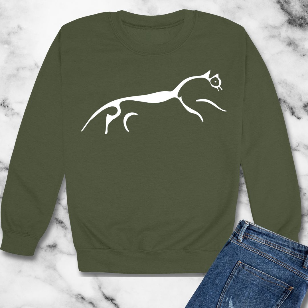 White Horse of Uffington Unisex Heavy Crewneck Sweatshirt
