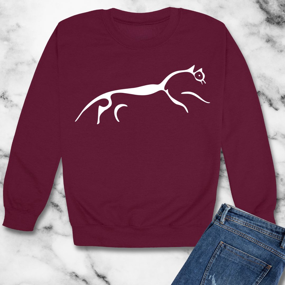 White Horse of Uffington Unisex Heavy Crewneck Sweatshirt