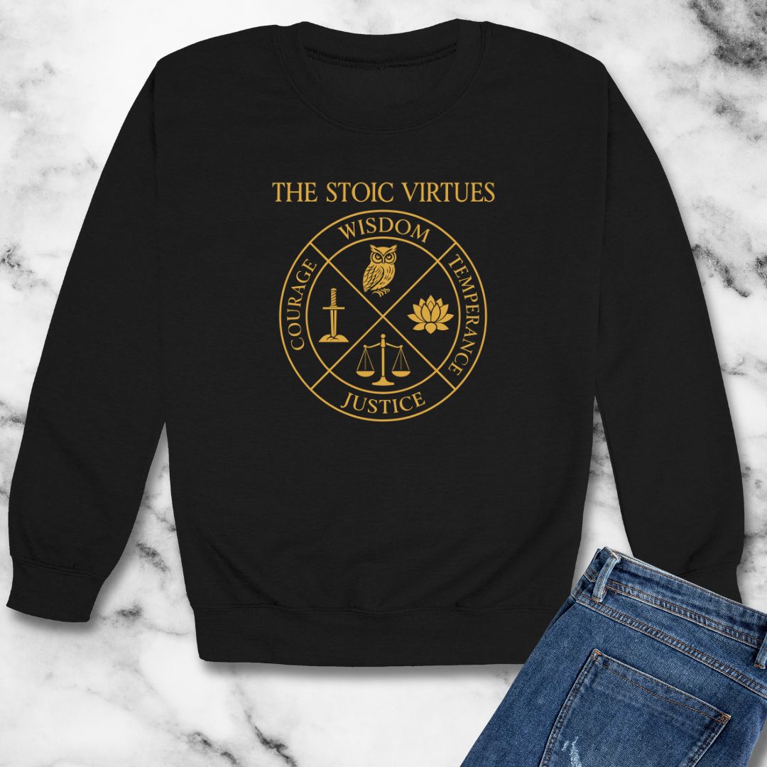 Stoioc Virtues Unisex Heavy Crewneck Sweatshirt