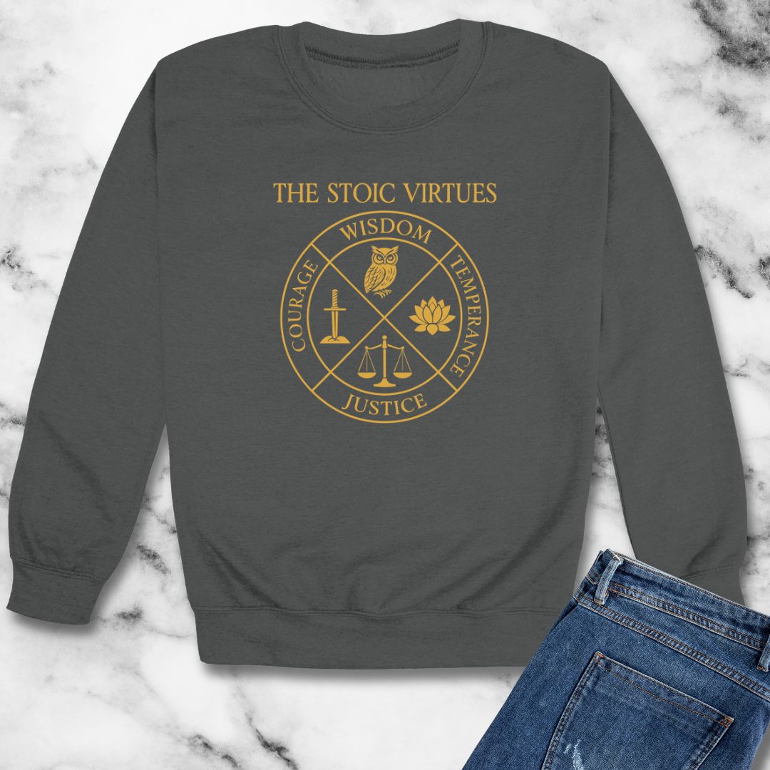 Stoioc Virtues Unisex Heavy Crewneck Sweatshirt