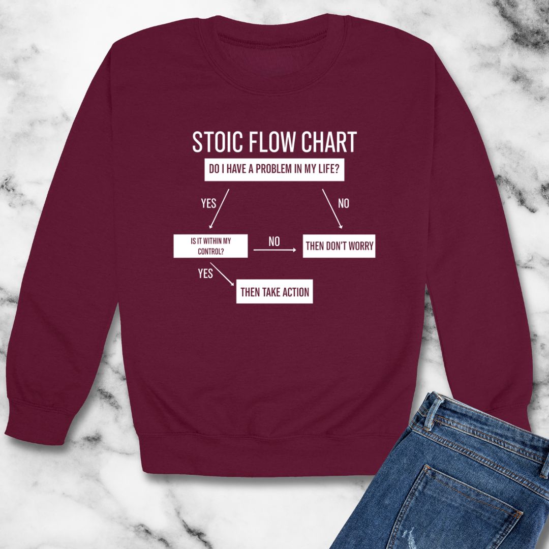 Stoic Flow Chart Unisex Heavy Crewneck Sweatshirt