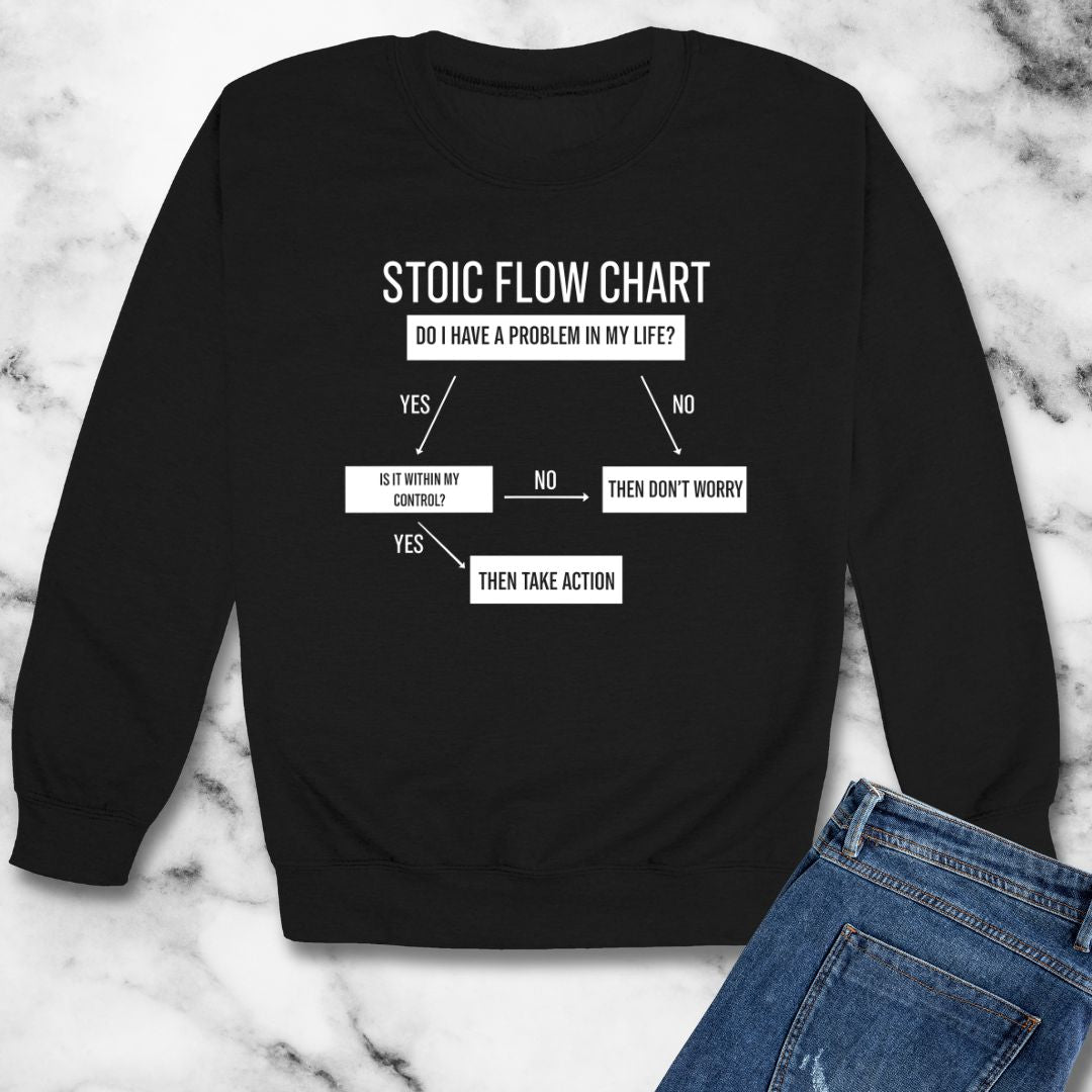 Stoic Flow Chart Unisex Heavy Crewneck Sweatshirt