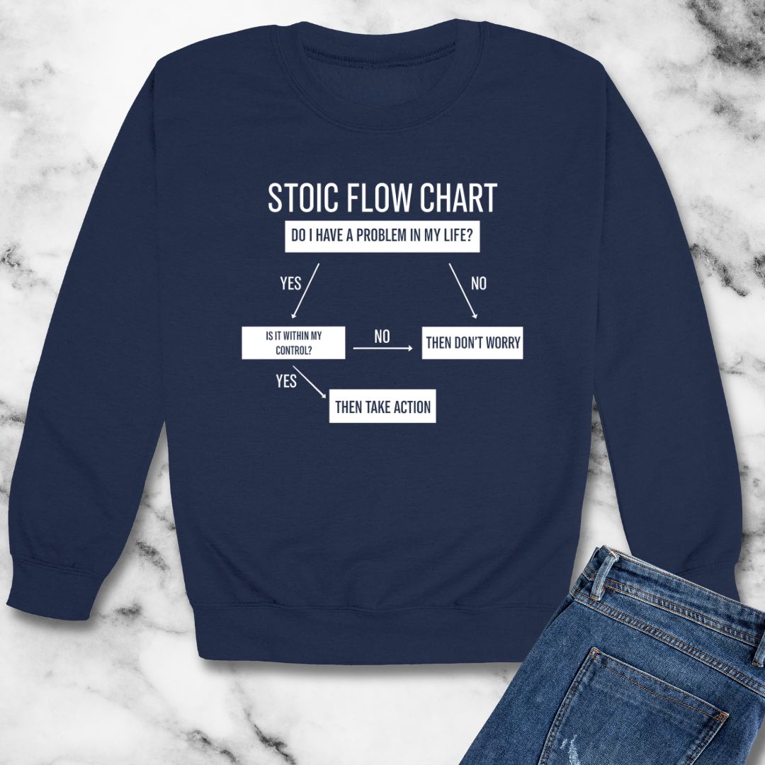 Stoic Flow Chart Unisex Heavy Crewneck Sweatshirt