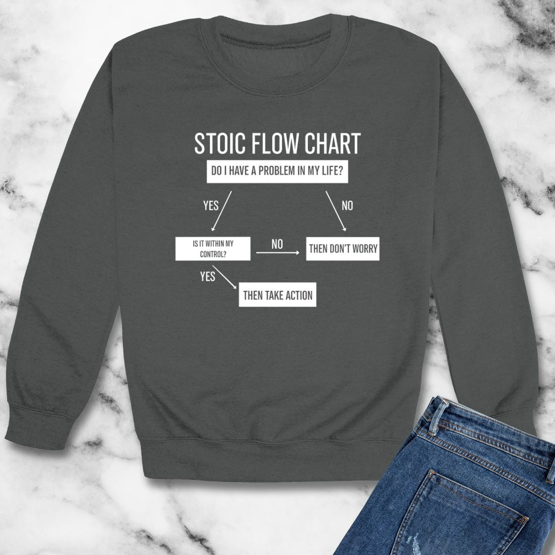 Stoic Flow Chart Unisex Heavy Crewneck Sweatshirt